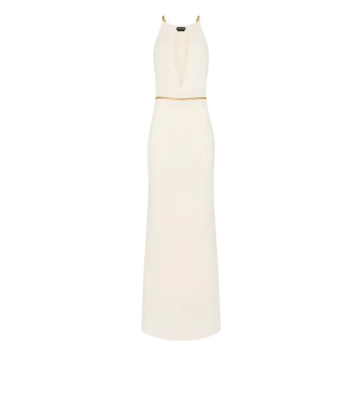 SLEEVELESS EVENING DRESS WITH CUT OUTS online